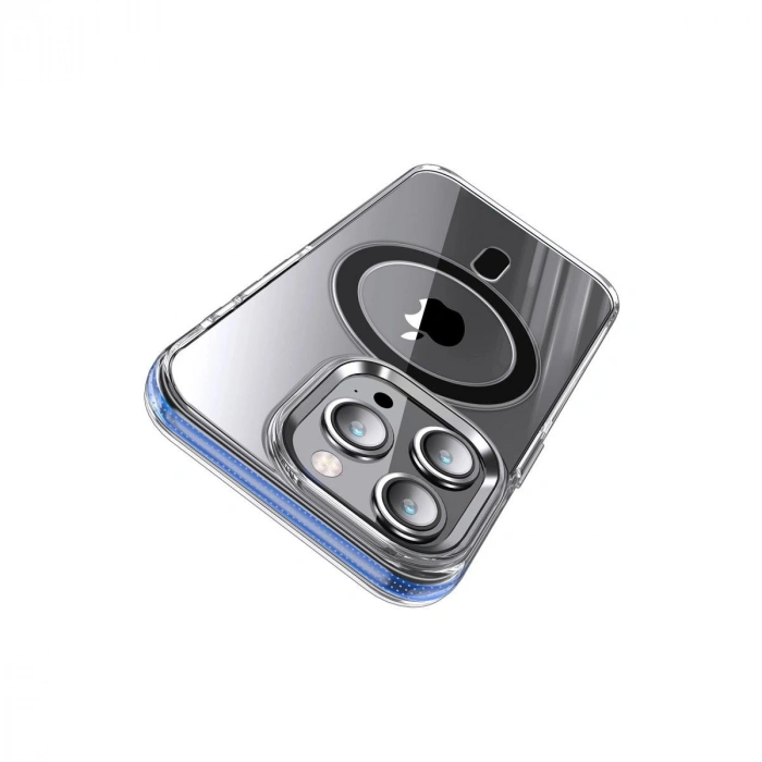 MARSİLYAN™-  Apple İphone 15 Pro Max Kılıf Crystal Magsafe Kapak - Şeffaf