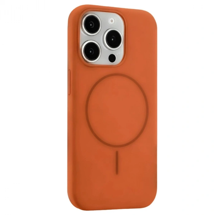 MARSİLYAN™-  Apple İphone 15 Pro Max Kılıf Jully Magsafe Kapak - Turuncu