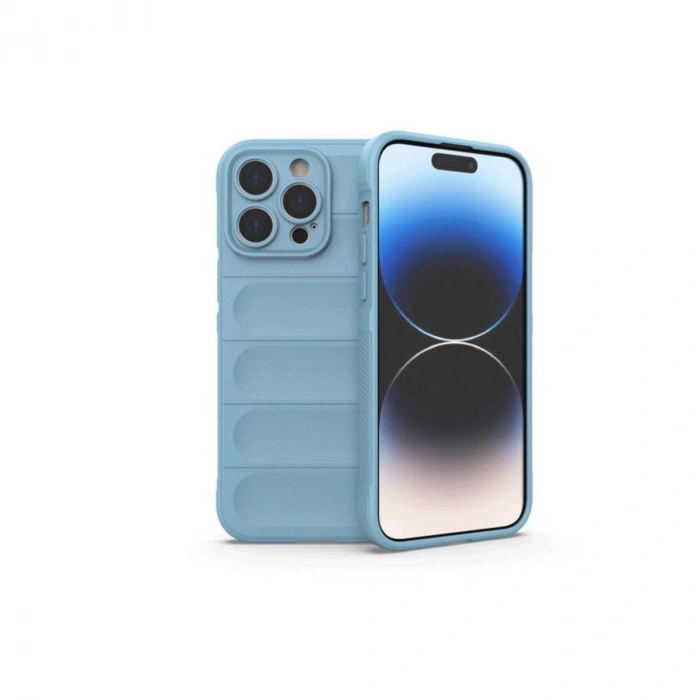 MARSİLYAN™- Apple İphone 15 Pro Max Kılıf Optimum Silikon - Sky Blue