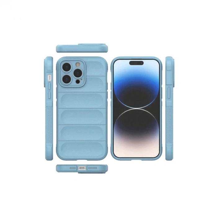 MARSİLYAN™- Apple İphone 15 Pro Max Kılıf Optimum Silikon - Sky Blue