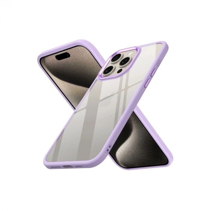 MARSİLYAN™- Apple İphone 15 Pro Max Kılıf Power Silikon - Lila