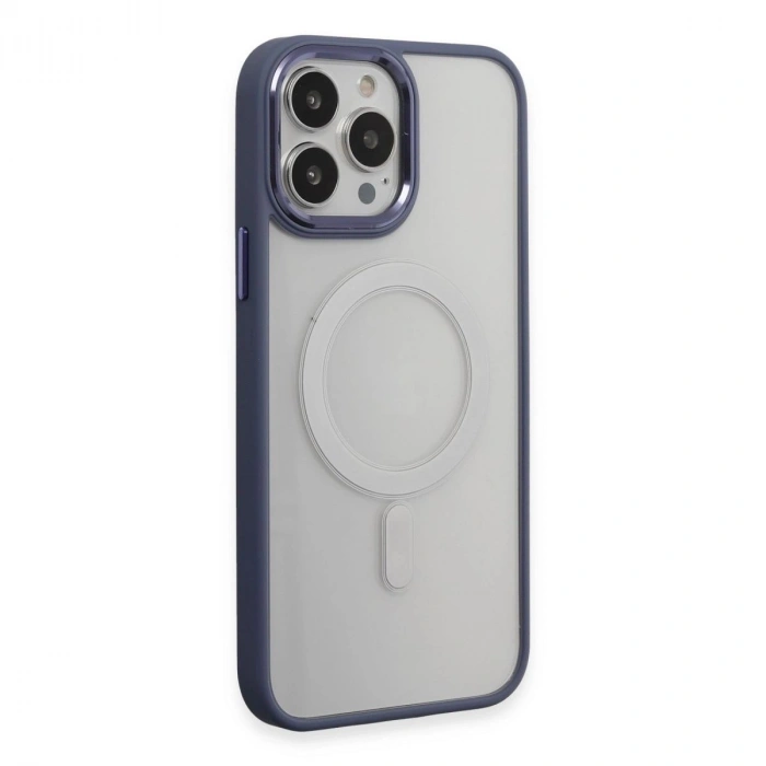MARSİLYAN™- Apple İphone 15 Pro Max Kılıf Room Magneticsafe Silikon - Sierra Blue
