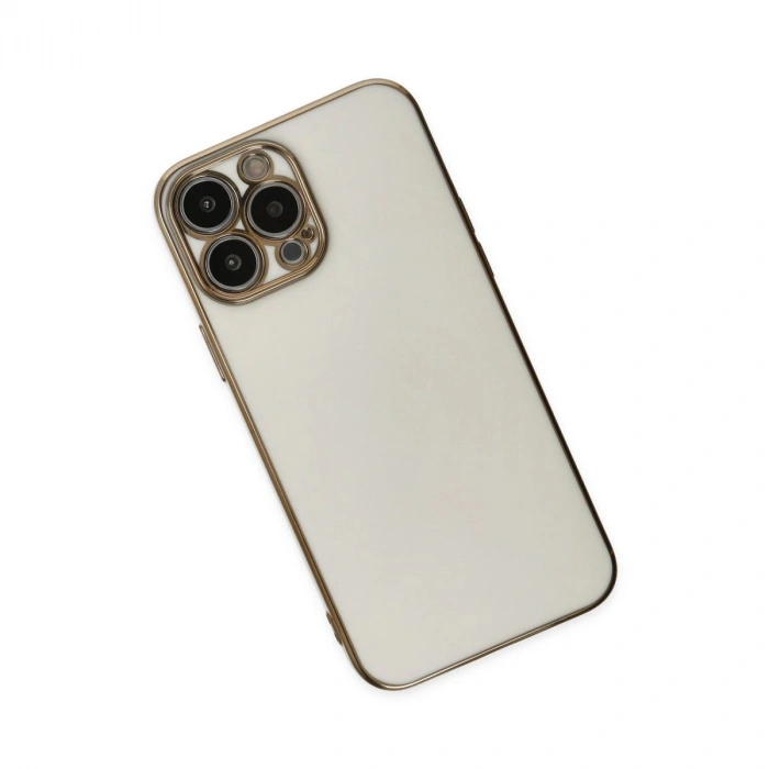MARSİLYAN™- Apple İphone 15 Pro Max Kılıf Volet Silikon - Beyaz