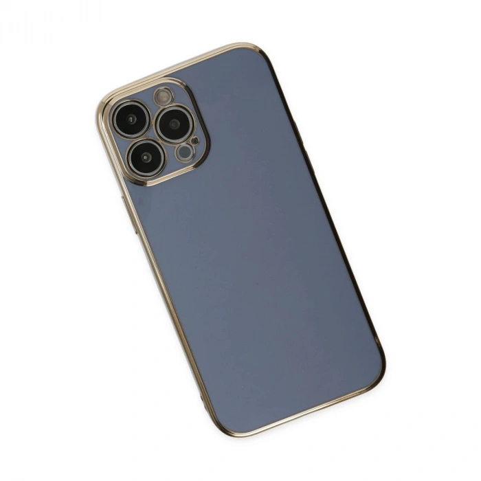 MARSİLYAN™- Apple İphone 15 Pro Max Kılıf Volet Silikon - Mavi