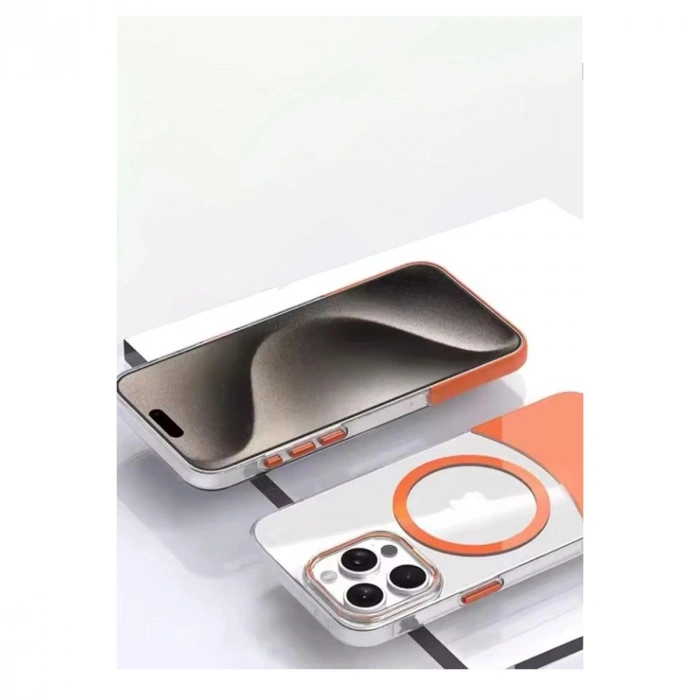 MARSİLYAN™-  Apple İphone 15 Pro Max Pc Suit Magsafe Kapak - Siyah