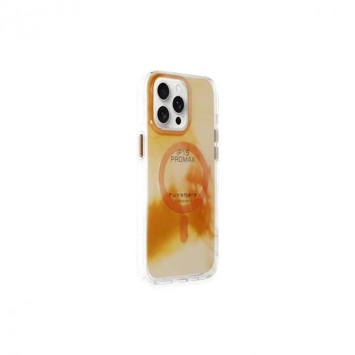 MARSİLYAN™-  Apple İphone 15 Pro Max Phantom Magsafe Kapak - Gold