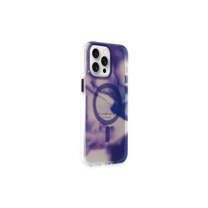 MARSİLYAN™-  Apple İphone 15 Pro Max Phantom Magsafe Kapak - Mor