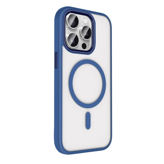 MARSİLYAN™-  Apple İphone 15 Pro Max Terea Magsafe Kapak - Lacivert