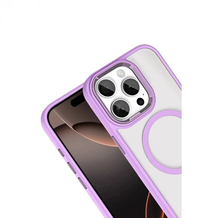 MARSİLYAN™-  Apple İphone 15 Pro Max Terea Magsafe Kapak - Lila