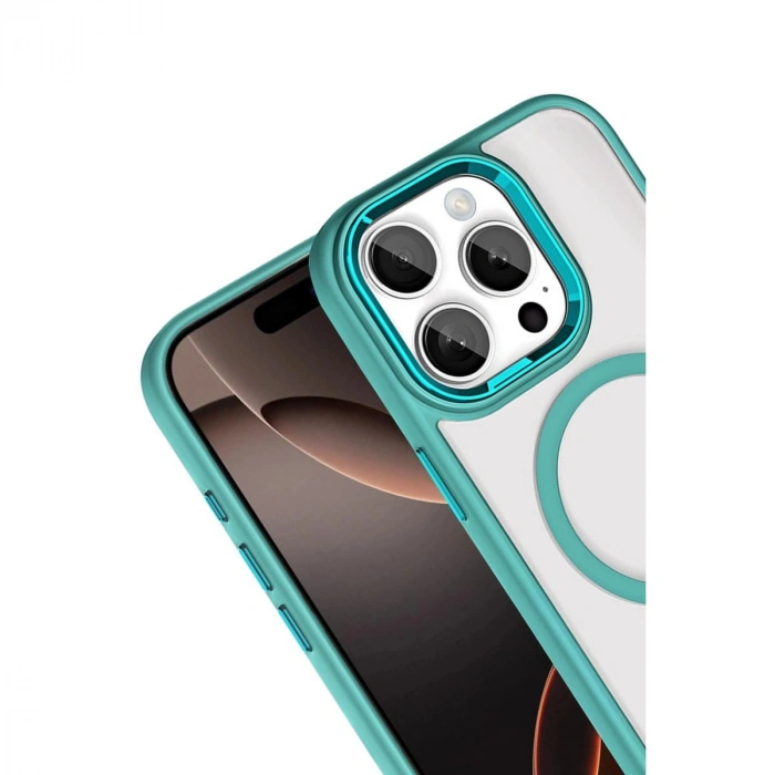 MARSİLYAN™-  Apple İphone 15 Pro Max Terea Magsafe Kapak - Yeşil