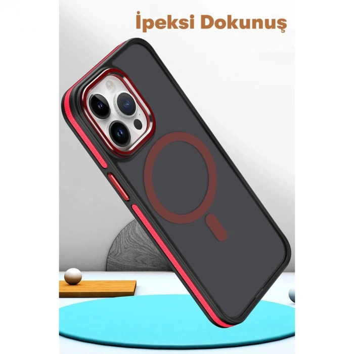 MARSİLYAN™-  Apple İphone 15 Pro Max Winner Magsafe Kapak - Derin Mor