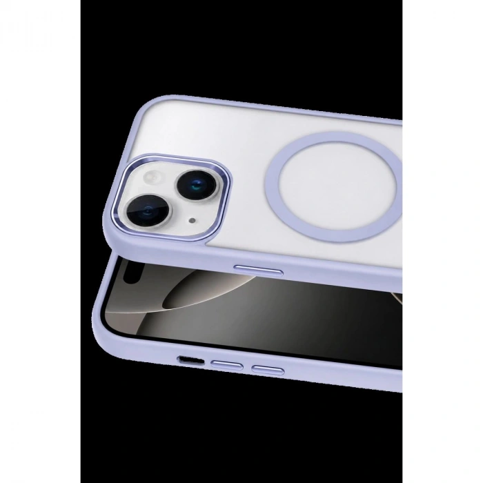MARSİLYAN™-  Apple İphone 15 Terea Magsafe Kapak - Mor