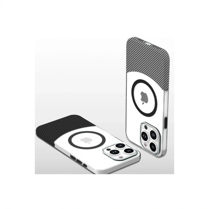 MARSİLYAN™-  Apple İphone 16 Carbon Puzzle Magsafe Kapak - Yeşil