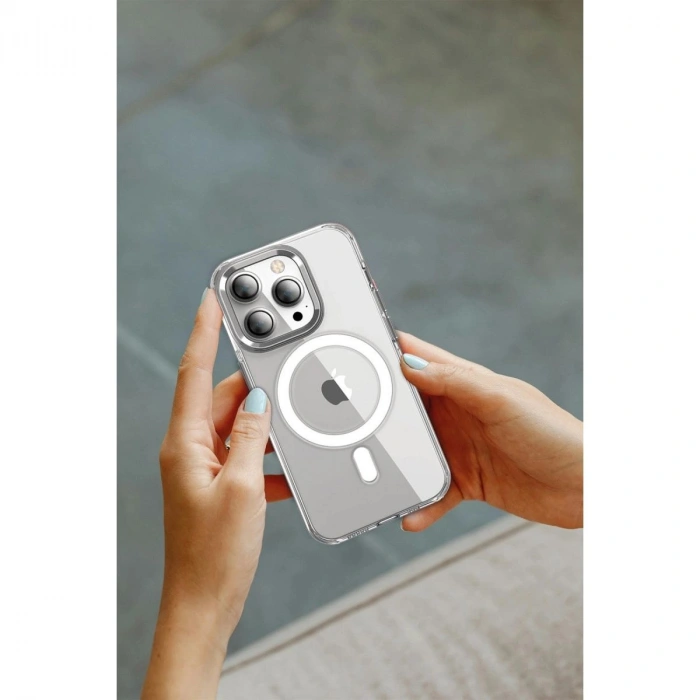 MARSİLYAN™-  Apple İphone 16 Crystal Magsafe Kapak - Şeffaf