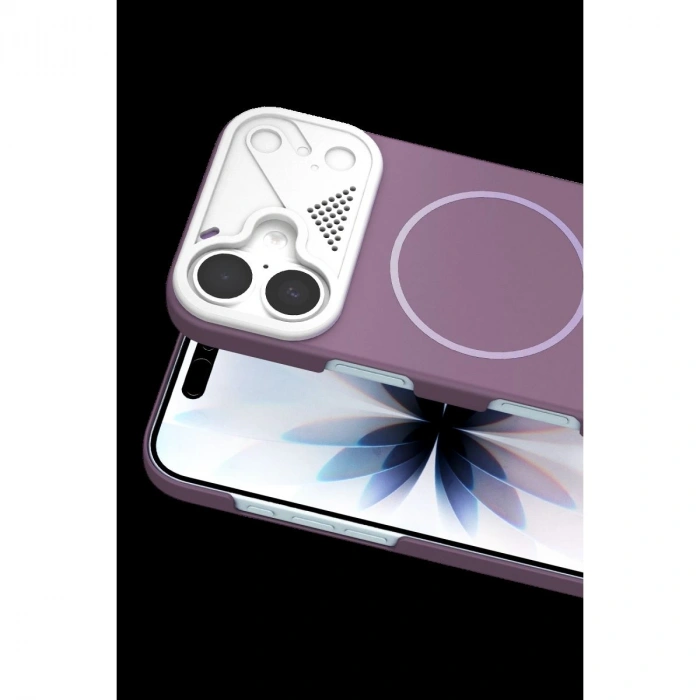 MARSİLYAN™-  Apple İphone 16 Export Magsafe Kapak - Mor