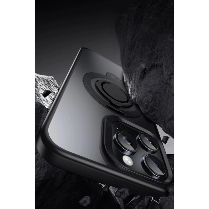 MARSİLYAN™-  Apple İphone 16 Plus Avatar 360 Dönen Magsafe Kapak - Siyah