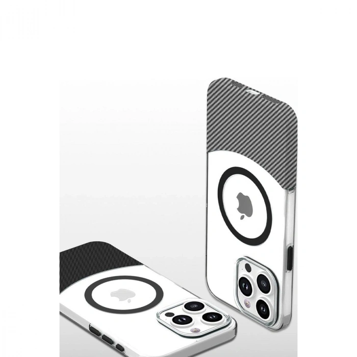 MARSİLYAN™-  Apple İphone 16 Pro Carbon Puzzle Magsafe Kapak - Desert
