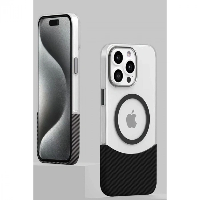 MARSİLYAN™-  Apple İphone 16 Pro Carbon Puzzle Magsafe Kapak - Desert