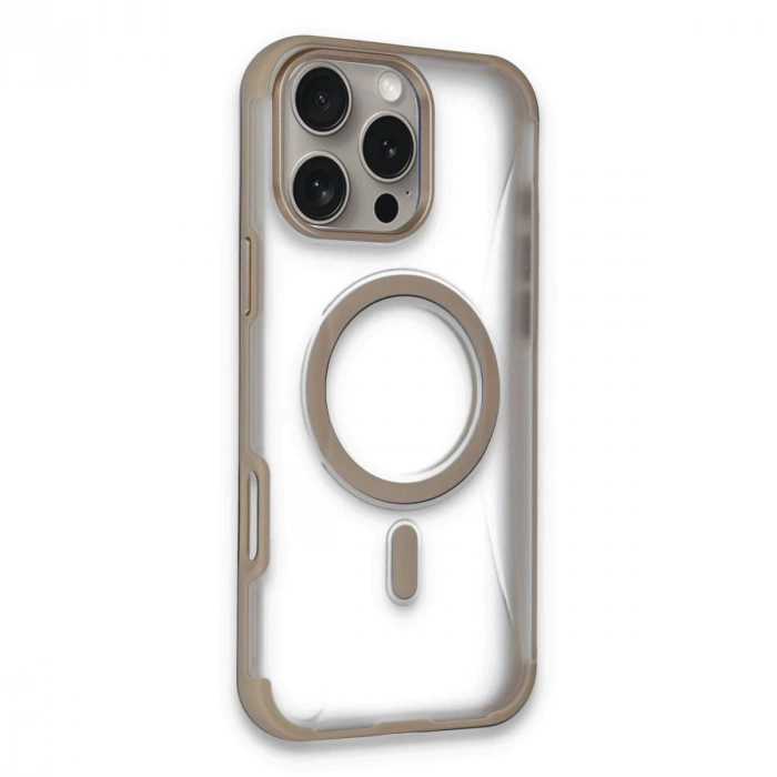 MARSİLYAN™-  Apple İphone 16 Pro Hilton Magsafe Kapak - Gold