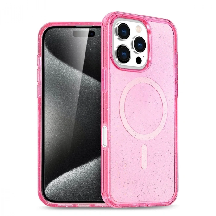 MARSİLYAN™-  Apple İphone 16 Pro  Magsafe Kapak - Pembe