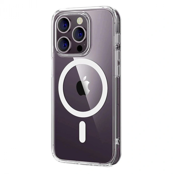 MARSİLYAN™- Apple İphone 16 Pro Max Combo Sert Şeffaf Magsafe Kapak - Şeffaf