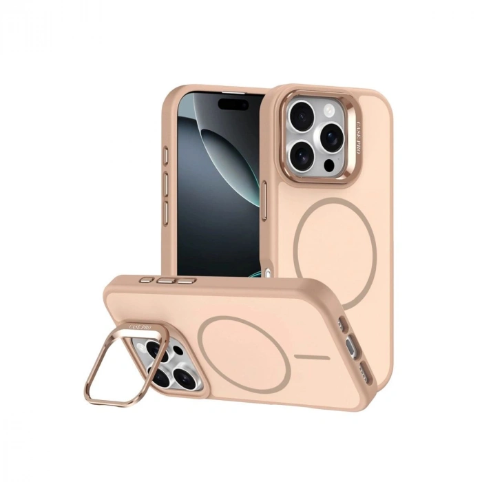 MARSİLYAN™-  Apple İphone 16 Pro Max Flexa Magsafe Kapak - Gold
