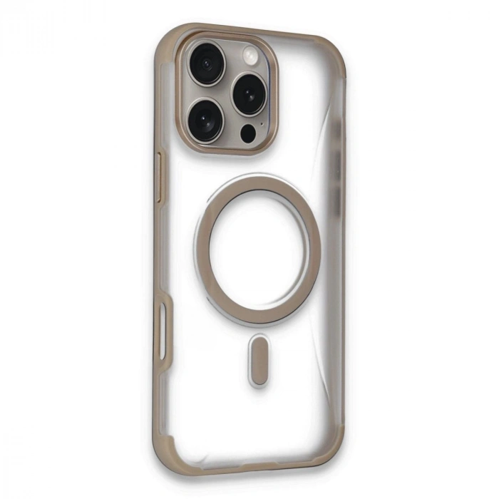 MARSİLYAN™-  Apple İphone 16 Pro Max Hilton Magsafe Kapak - Gold