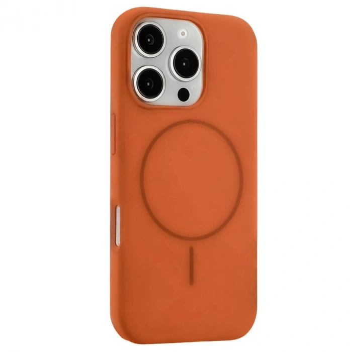 MARSİLYAN™-  Apple İphone 16 Pro Max Kılıf Jully Magsafe Kapak - Turuncu