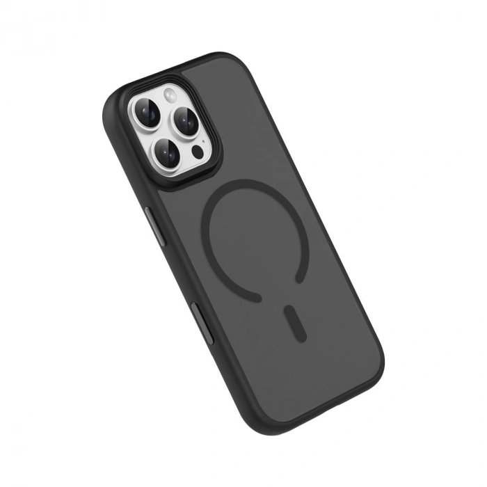 MARSİLYAN™-  Apple İphone 16 Pro Max Megane Magsafe Kapak - Siyah