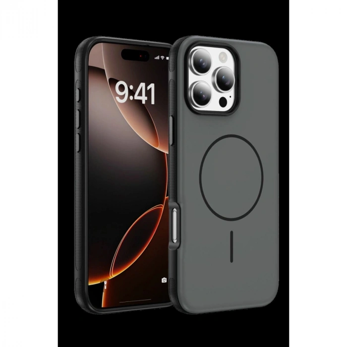 MARSİLYAN™-  Apple İphone 16 Pro Max Neksa Magsafe Kapak - Siyah