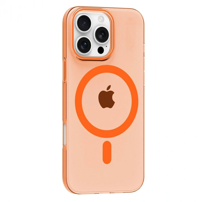 MARSİLYAN™-  Apple İphone 16 Pro Max Pc Blank Magsafe Kapak - Turuncu