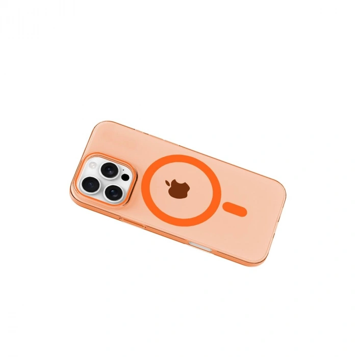 MARSİLYAN™-  Apple İphone 16 Pro Max Pc Blank Magsafe Kapak - Turuncu