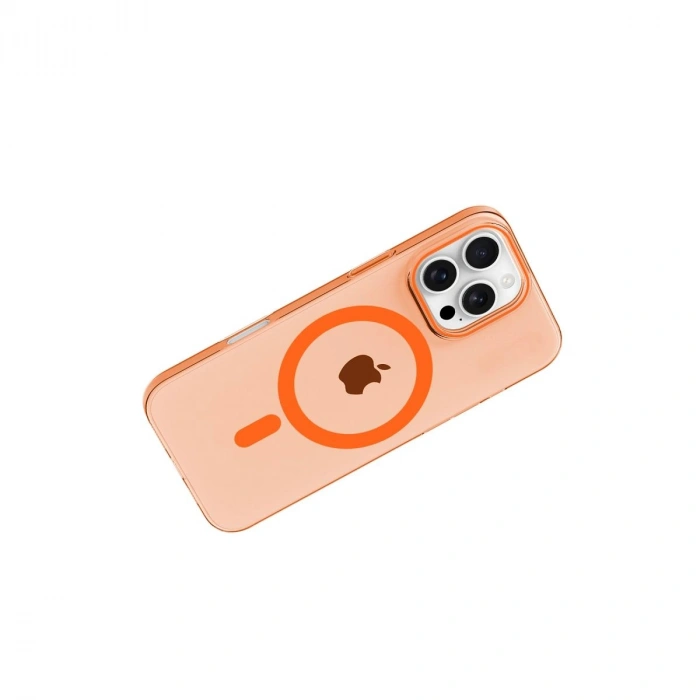 MARSİLYAN™-  Apple İphone 16 Pro Max Pc Blank Magsafe Kapak - Turuncu