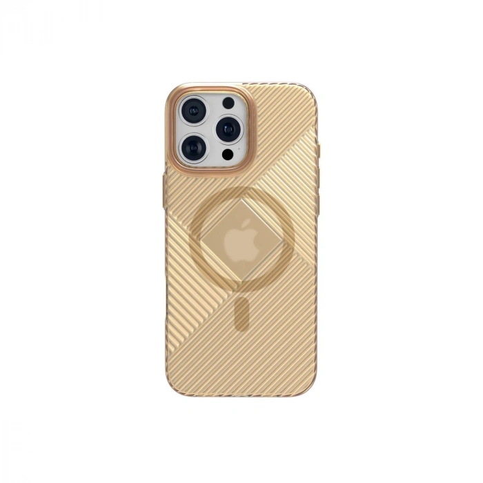 MARSİLYAN™-  Apple İphone 16 Pro Max Stella Pc Sert Magsafe Kılıf - Gold