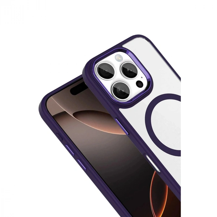 MARSİLYAN™-  Apple İphone 16 Pro Max Terea Magsafe Kapak - Derin Mor
