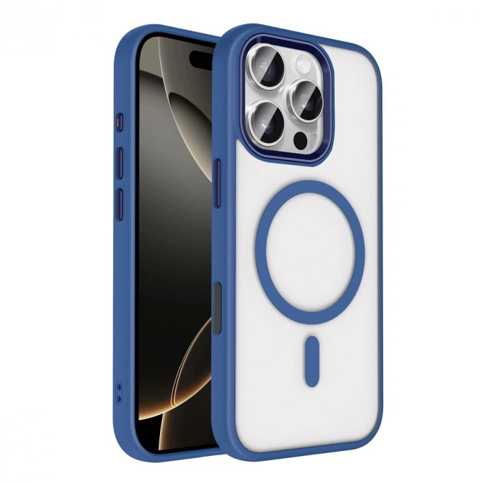 MARSİLYAN™-  Apple İphone 16 Pro Max Terea Magsafe Kapak - Lacivert