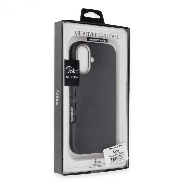 MARSİLYAN™-  Apple İphone 16 Wonder Deri Magsafe Kapak - Siyah
