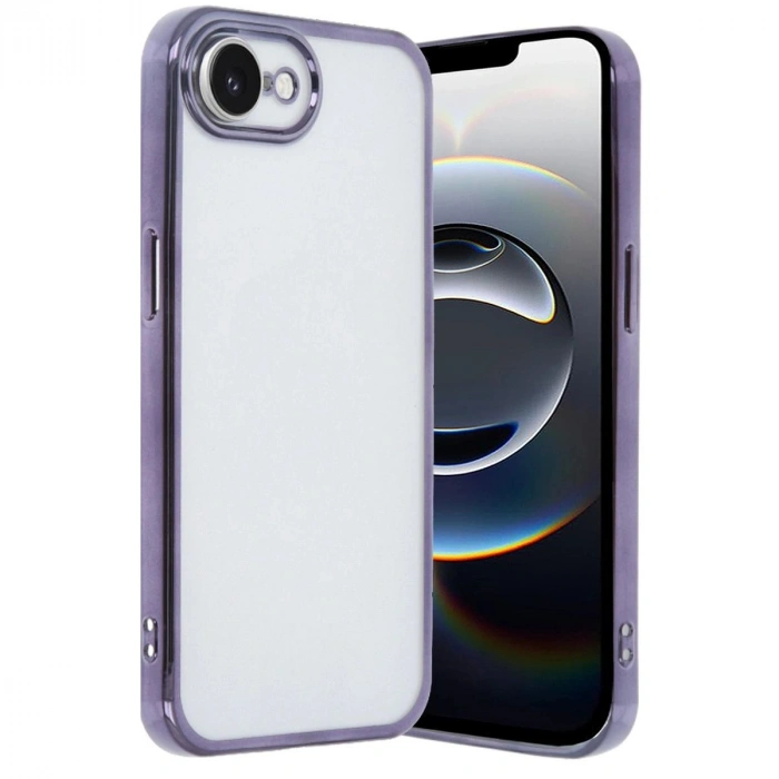 MARSİLYAN™- Apple İphone 16e Kılıf Razer Lensli Silikon - Mor