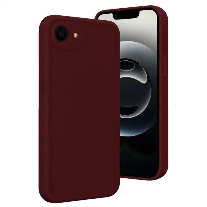 MARSİLYAN™- Apple İphone 16e Kılıf Viera Silikon - Bordo