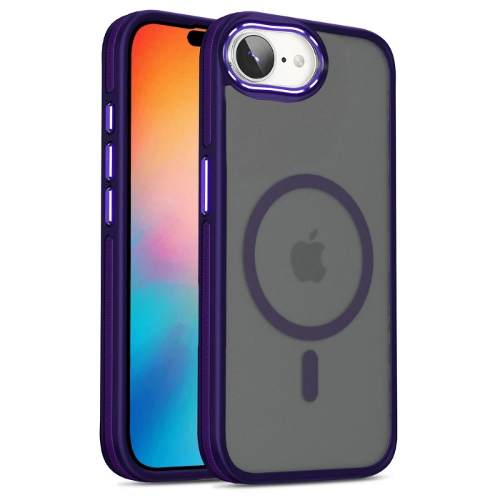 MARSİLYAN™-  Apple İphone 16e Winner Magsafe Kapak - Derin Mor