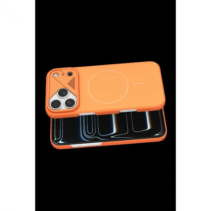 MARSİLYAN™-  Apple İphone 17 Pro Export Magsafe Kapak - Turuncu
