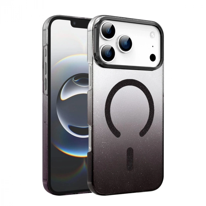 MARSİLYAN™- Apple İphone 17 Pro Glossy Magsafe Kapak - Siyah