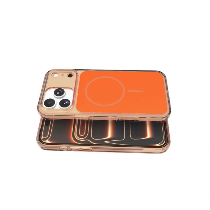 MARSİLYAN™-  Apple İphone 17 Pro Max Bruma Magsafe Kapak - Turuncu