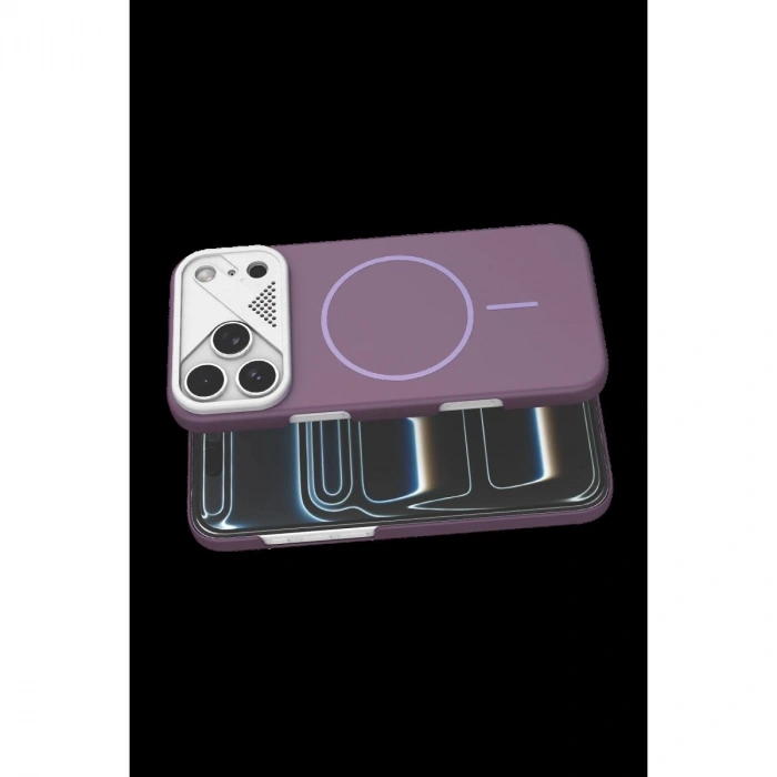 MARSİLYAN™-  Apple İphone 17 Pro Max Export Magsafe Kapak - Mor