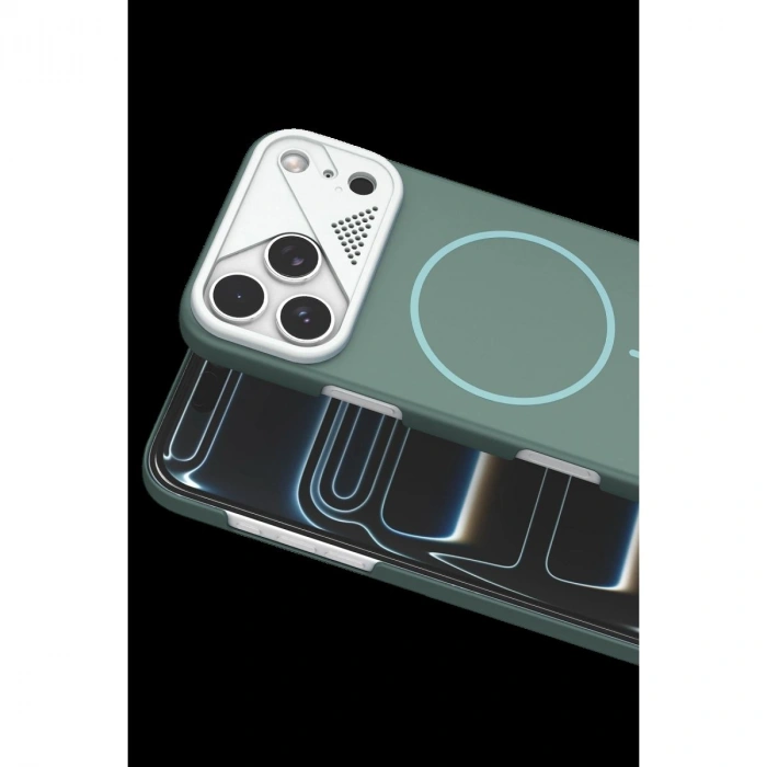 MARSİLYAN™-  Apple İphone 17 Pro Max Export Magsafe Kapak - Turkuaz