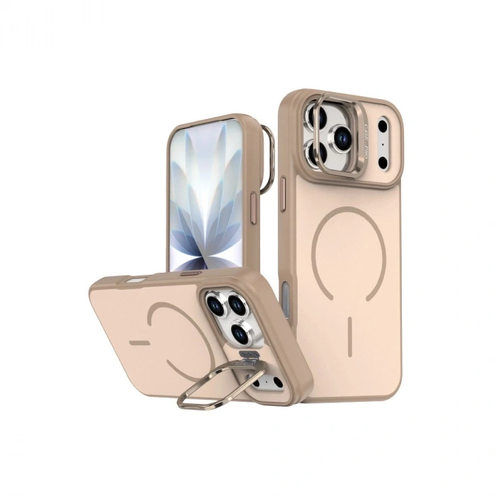 MARSİLYAN™-  Apple İphone 17 Pro Max Flexa Magsafe Kapak - Gold