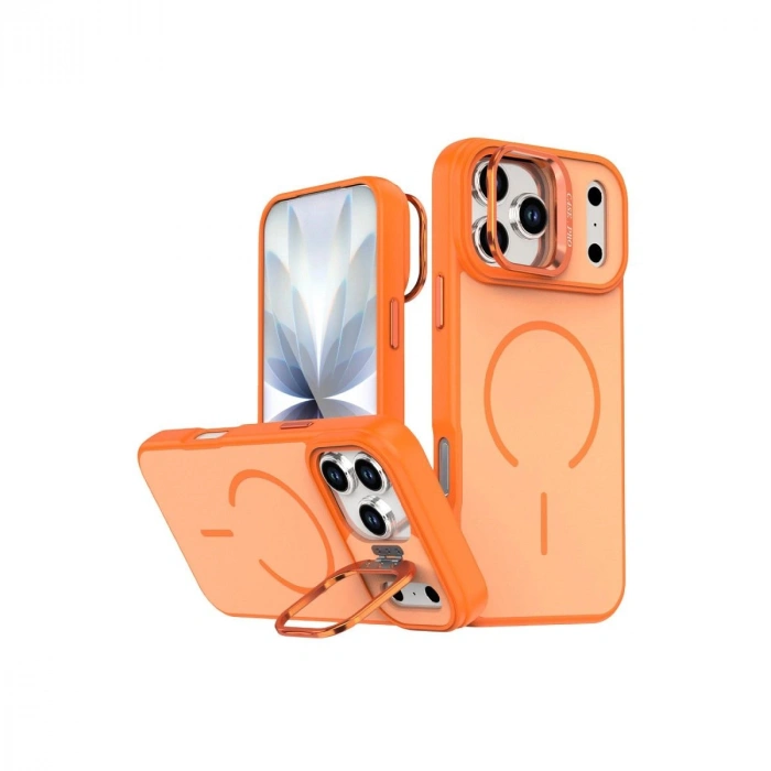 MARSİLYAN™-  Apple İphone 17 Pro Max Flexa Magsafe Kapak - Turuncu