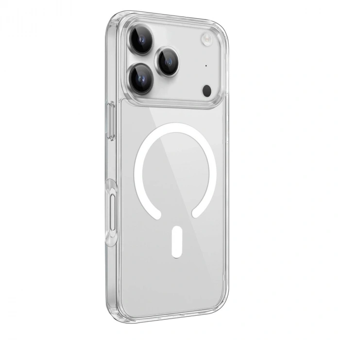 MARSİLYAN™- Apple İphone 17 Pro Max Kılıf Pc Real Magsafe Kapak - Şeffaf