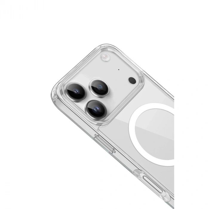 MARSİLYAN™- Apple İphone 17 Pro Max Kılıf Pc Real Magsafe Kapak - Şeffaf