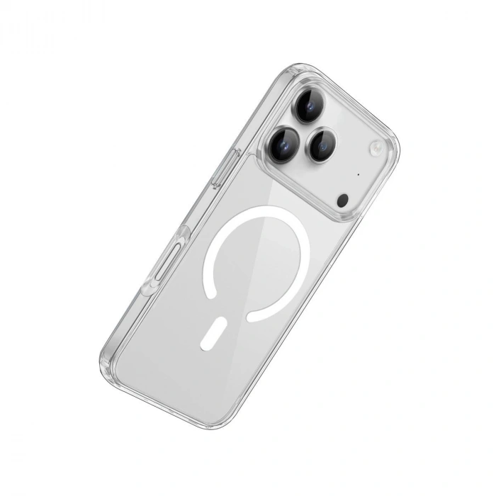 MARSİLYAN™- Apple İphone 17 Pro Max Kılıf Pc Real Magsafe Kapak - Şeffaf